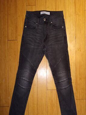 Express Men's Moto Biker Skinny Jeans